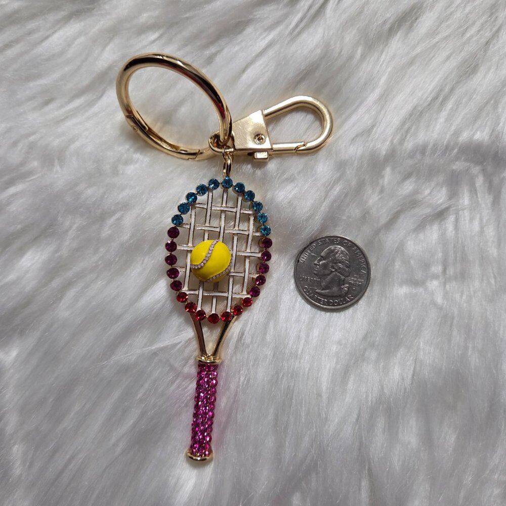 BaubleBar Tennis Racket Keychain - Picture 3 of 6